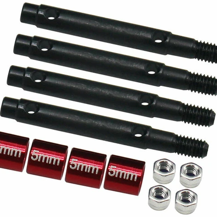 +5mm Steel Portal Drive Stub Axles Ascent 18 RACM39W05