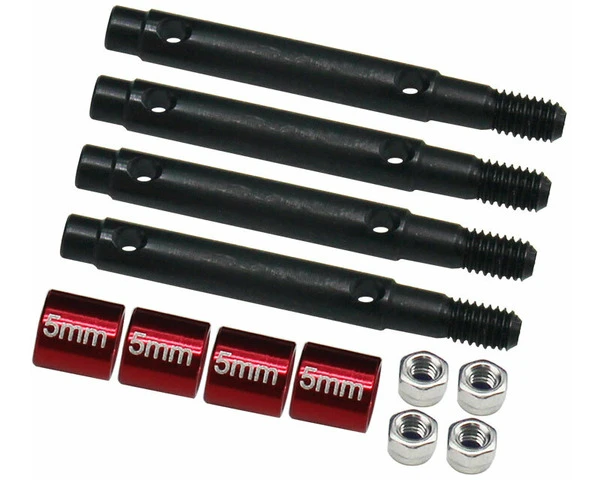 +5mm Steel Portal Drive Stub Axles Ascent 18 RACM39W05