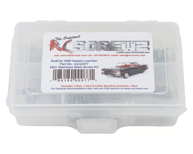RC Screwz RedCat Racing 1959 Impala Lowrider Stainless Steel Screw Kit RCZRER077