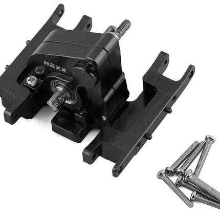 NEXX Racing Axial SCX24 Aluminum Skid Plate w/Gearbox (Black) NX-280-BL