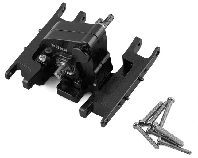 NEXX Racing Axial SCX24 Aluminum Skid Plate w/Gearbox (Black) NX-280-BL