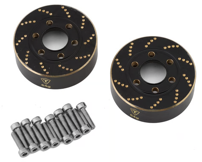 Treal Hobby X003JZKW75 1.9" Brass Wheel Brake Disc Weights (Black) (64g) (2) TLHTWHEEL-102