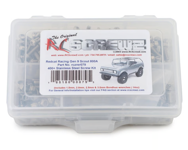 RC Screwz Redcat Gen 9 Scout 800A Stainless Steel Screw Kit RCZRER079