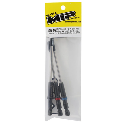 MIP Gen 2 Speed Tip Ball End Hex Wrench Set (2.0, 2.5 & 3.0mm) MIP9616