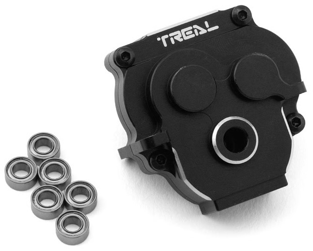 Treal Hobby X003LAX15D Aluminum Transmission Gearbox Housing for Traxxas TRX-4M (Black) TLHTTRX-4M-53