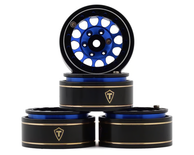 Treal Hobby Type I 1.0" Classic 12-Spoke Beadlock Wheels (4) (27.2g) TLHTSCX24 (Various Colors)