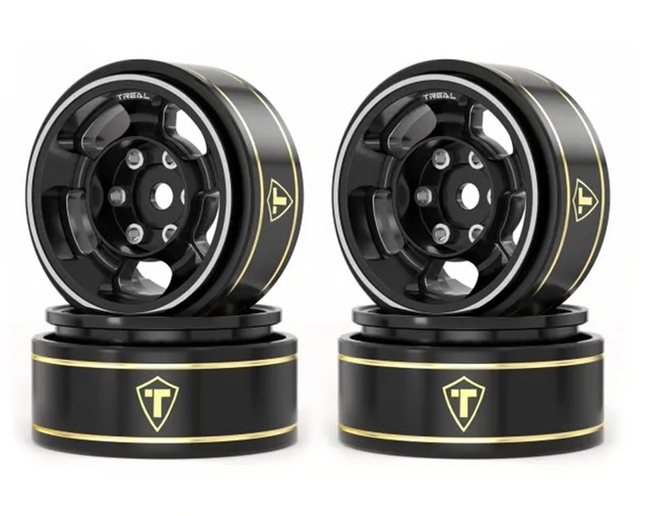 Treal Hobby Type G 1.0" 5-Spoke Beadlock Classic Wheels (Various Colors) (4) (27.1g)