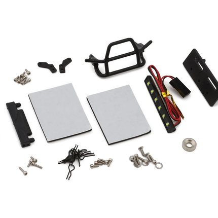 Injora Axial® SCX24 BUG24 1/24 Pre-Painted Rock Crawler Body Set (Red) (132mm Wheelbase) w/LED Light Bar & Interior BUG24-RD