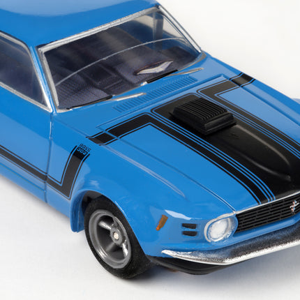 Mustang Boss 302, Blue, HO Scale Slot Car AFX22026