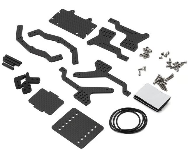 Injora Redcat Ascent-18 LCG Carbon Fiber Chassis Kit w/Double Decker Tray INJASC18-17