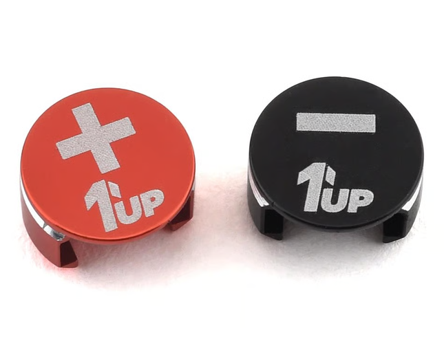 1UP Racing LowPro Bullet Plug Grips (Black/Red) 1UP190430