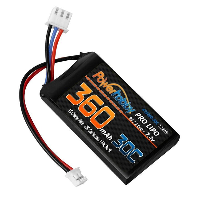 Powerhobby 2s 360mah 30C UPGRADE Lipo Battery : Axial SCX24 PHB2S36030CSCX24