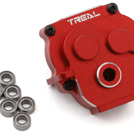 Treal Hobby X003LAX17B Aluminum Transmission Gearbox Housing for Traxxas TRX-4M (Red) TLHTTRX-4M-57