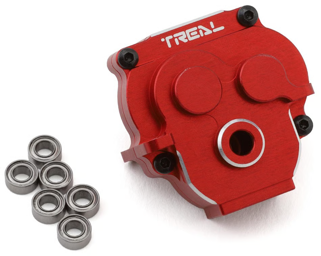 Treal Hobby X003LAX17B Aluminum Transmission Gearbox Housing for Traxxas TRX-4M (Red) TLHTTRX-4M-57