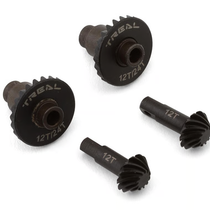 Treal Hobby X003Q56KYR Hardened Steel Differential Ring & Pinion Gears for Traxxas TRX-4M (12T/24T) TLHTTRX-4M-64