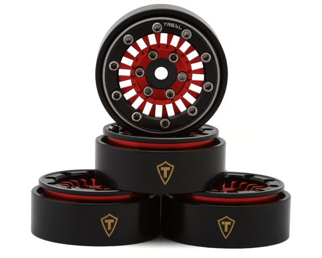 Treal Hobby Type C 1.0" Aluminum Beadlock Crawler Wheels (Various Colors) (4) (27.3g)