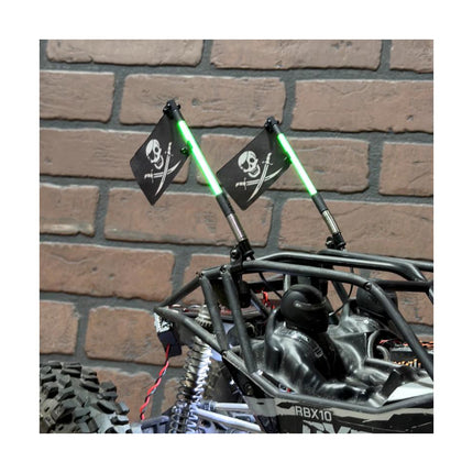 MyTrickRC TrickWhip2 Super Bright Scale Whip Light Tube (Green) (80mm) w/12V-3V Voltage Regulator & Receiver Cable MYKWHIP2-8G-12