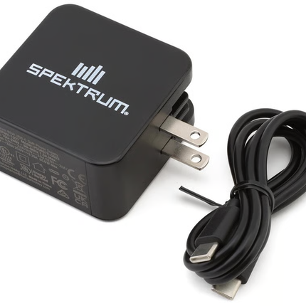 Spektrum RC 1027 Spektrum 65W USB-C GaN Power Supply w/Type-C Charge Cable SPMX-1027