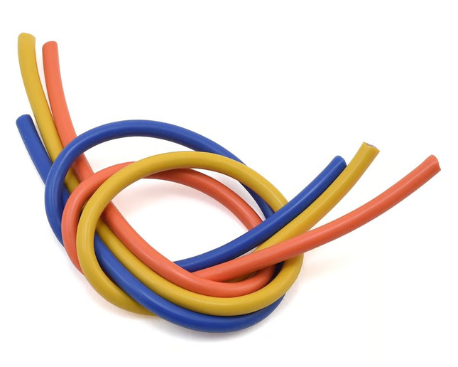 TQ Wire Silicone Wire Kit (Blue, Yellow & Orange) (1' Each) (10AWG thru 13AWG)