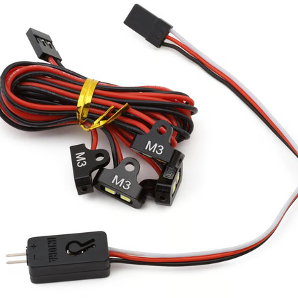 Injora 1/10 Rock Crawler LED Rock Light Kit (White) (4) w/Light Controller INJL39-WH-L34