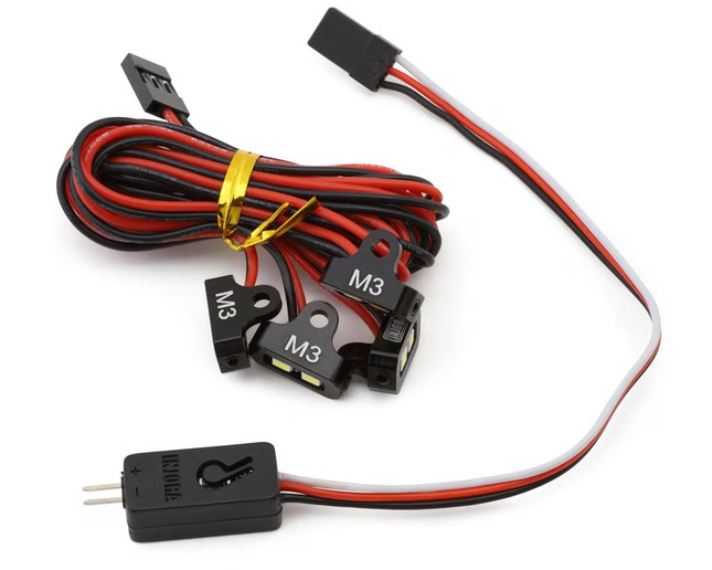 Injora 1/10 Rock Crawler LED Rock Light Kit (White) (4) w/Light Controller INJL39-WH-L34