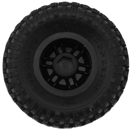 JConcepts 4066-32412 Tusk 1.0" Pre-Mounted Tires w/Shuttle Wheels (2) (2.25”) (Green) for Traxxas TRX-4M JCO4066-32412