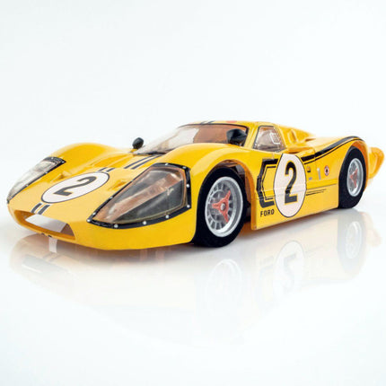 1967 Ford GT40 Mark IV #2 Lemans, Yellow, HO Scale Slot Car AFX22014