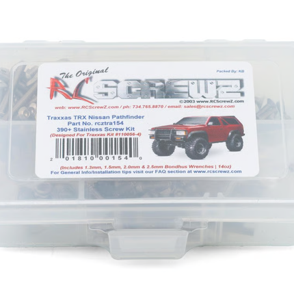 RC Screwz Stainless Steel Screw Kit for Traxxas® TRX-4® Nissan® Pathfinder® RCZTRA154