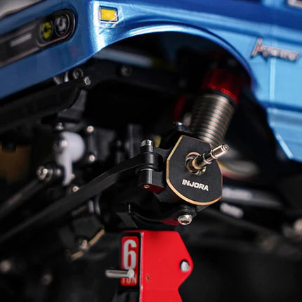 Injora Redcat Ascent-32 Brass Steering Knuckles (Black) (2) (5.4g ea) INJASC32-06BK