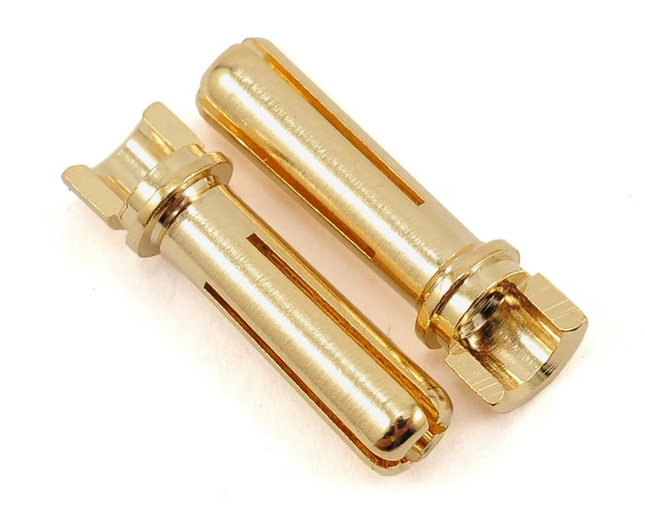 TQ Wire 4mm Narrow Top Male Bullet Connector (Gold) (2) TQW2506