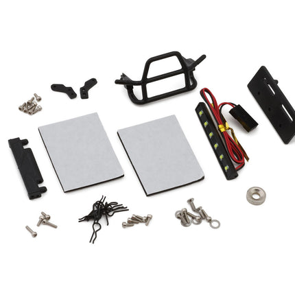 Injora Axial® SCX24 BUG24 1/24 Rock Crawler Body Set (Clear) (132mm Wheelbase) w/LED Light Bar & Interior NJBUG24-CL