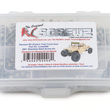 RC Screwz Element RC Enduro Zuul Trail Truck Stainless Steel Screw Kit RCZELE008
