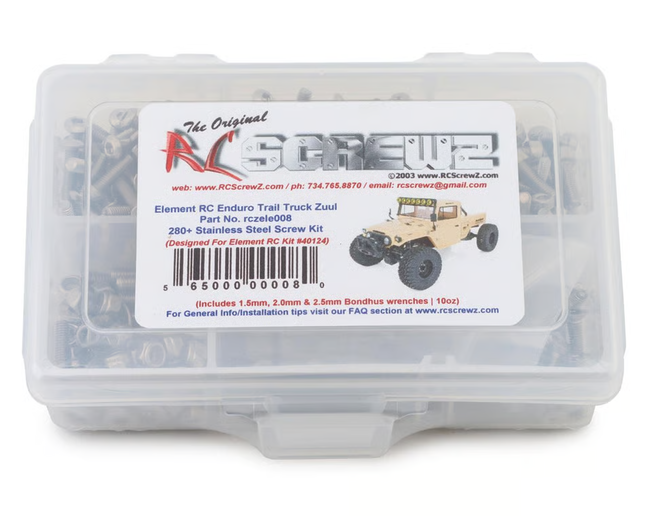 RC Screwz Element RC Enduro Zuul Trail Truck Stainless Steel Screw Kit RCZELE008