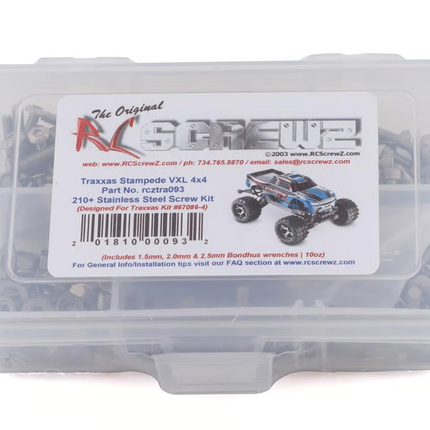 RC Screwz Stainless Steel Screw Kit for Traxxas Stampede VXL 4x4 RCZTRA093