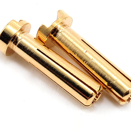 TQ Wire 4mm Low Profile Male Bullet Connectors (Gold) (18mm) (2) TQW2501
