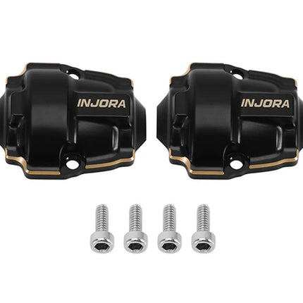 Injora Redcat Ascent-32 Brass Differential Covers (Black) (2) (2.6g ea) INJASC32-07BK