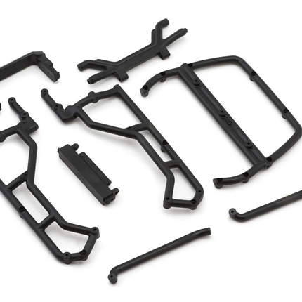 Injora IR60 Pickup 1/18 Pre-Painted Hard Body Set for Traxxas® TRX-4M® (Black) (Defender®/Bronco®) w/Bed Rack & LED Lights IR60-BK