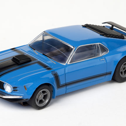 Mustang Boss 302, Blue, HO Scale Slot Car AFX22026