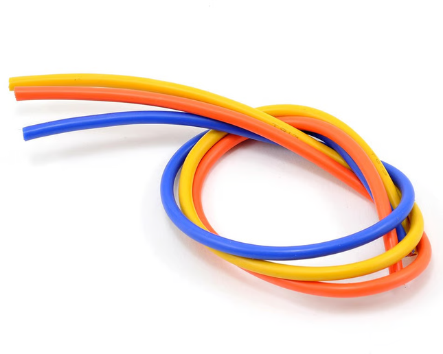 TQ Wire Silicone Wire Kit (Blue, Yellow & Orange) (1' Each) (10AWG thru 13AWG)