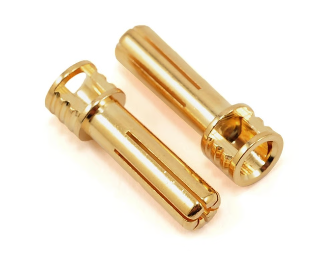 TQ Wire 5mm "Flat Top" Male Bullet Connector (Gold) (2) TQW2508