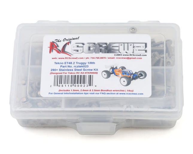 RC Screwz Tekno ET48.2 1/8 Truggy (TKR9600) Stainless Steel Screw Kit RCZTEK023
