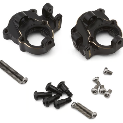 Injora Redcat Ascent-18 Apex Brass Steering Knuckles (Black) (2) (14.3g ea) INJASC18-27