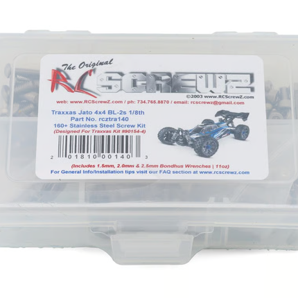 RC Screwz Stainless Steel Screw Kit for Traxxas® Jato® 4x4 BL-2s™ 1/8 Buggy RCZTRA140