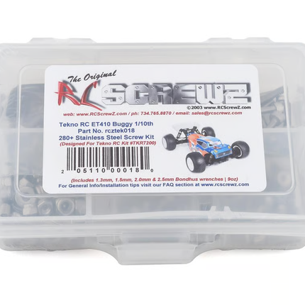 RC Screwz Tekno ET410 Truggy Stainless Steel Screw Kit RCZTEK018