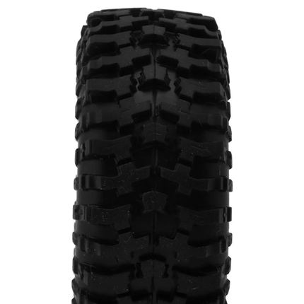JConcepts 4066-32412 Tusk 1.0" Pre-Mounted Tires w/Shuttle Wheels (2) (2.25”) (Green) for Traxxas TRX-4M JCO4066-32412