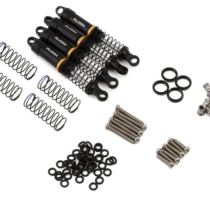 Injora 4M-122BK LS 59mm Long Travel Aluminum Threaded Oil Shocks for Traxxas® TRX-4M® (Black) (4) INJ4M-122BK