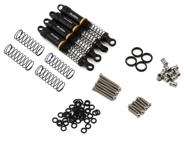 Injora 4M-122BK LS 59mm Long Travel Aluminum Threaded Oil Shocks for Traxxas® TRX-4M® (Black) (4) INJ4M-122BK