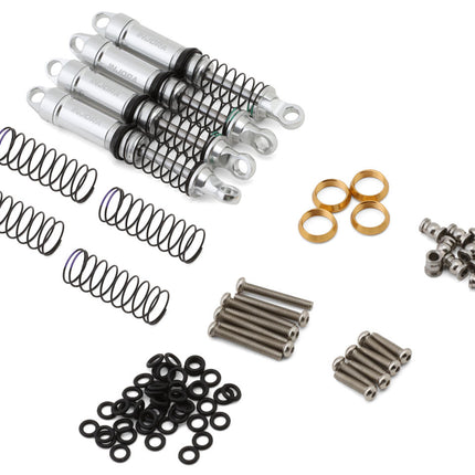 Injora 4M-122SR LS 59mm Long Travel Aluminum Threaded Oil Shocks for Traxxas® TRX-4M® (Silver) (4)  INJ4M-122SR