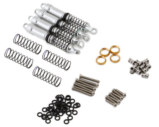 Injora 4M-122SR LS 59mm Long Travel Aluminum Threaded Oil Shocks for Traxxas® TRX-4M® (Silver) (4)  INJ4M-122SR