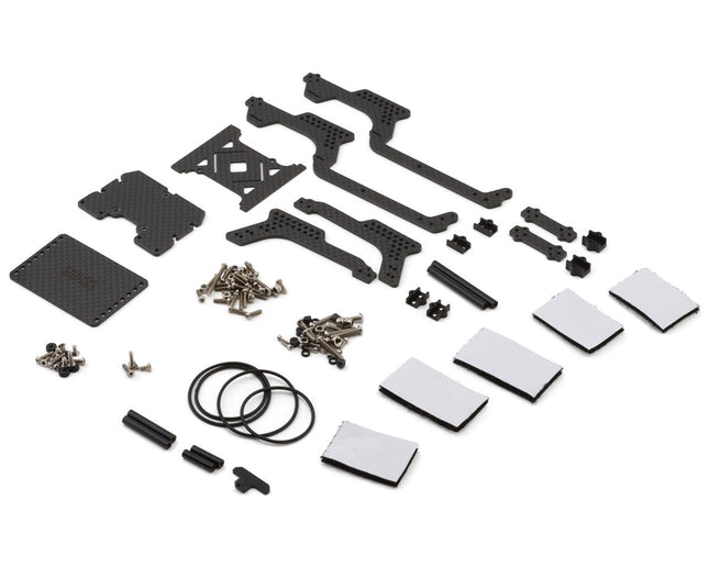 Injora 4M-89-103 Carbon Fiber Universal LCG Chassis Frame Kit for Traxxas® TRX-4M® w/Double Decker Tray INJ4M-89-103
